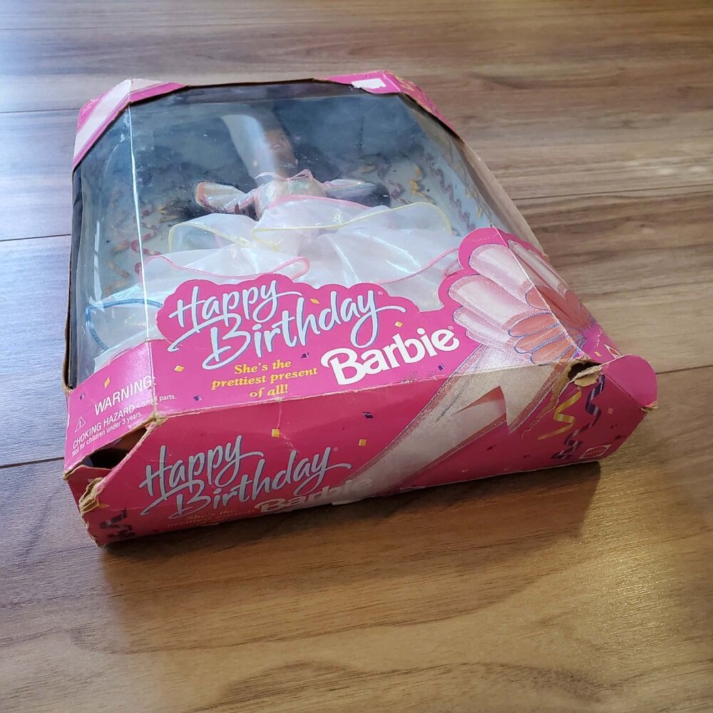 1995 Birthday Barbie African-American Doll with Long Hair Mattel - Picture 5 of 6